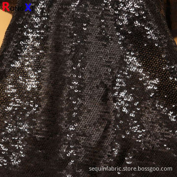 Hot Selling 3Mm Black Sequin Fabric